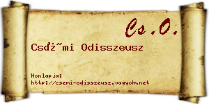 Csémi Odisszeusz névjegykártya